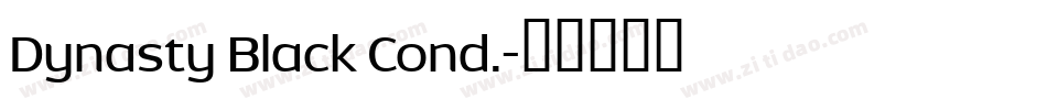 Dynasty Black Cond.字体转换